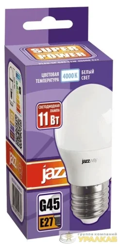 Лампа светодиодная PLED- SP G45 11Вт E27 4000К 230/50 JazzWay 