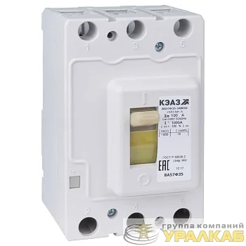 Выключатель автоматический 3п 100А 1000Im 15кА ВА57Ф35-340010 УХЛ3 400В AC КЭАЗ 