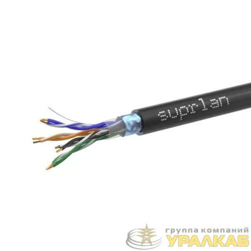 Кабель витая пара F/UTP кат.5E 4х2х0.51 solid Cu PE Out Premium (м) SUPRLAN 01-1010-4 детальная картинка