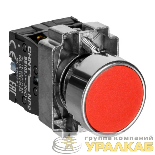 Кнопка управления NP2-BA42 без подсветки красн. 1НЗ IP40 CHINT 574843 детальная картинка