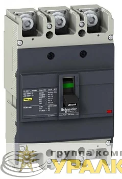 Выключатель автоматический 3п 3т 100А 36кА/415В EZC250 SchE 