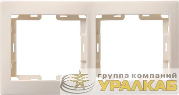 Рамка 2-м КВАРТА РГ-4-ККм горизонт. крем. IEK EMK20-K33-DM
