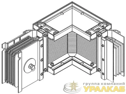 Секция угловая правая 630А Al 3L+N+PER НК IP55 тран. IEK LB-0630A4-25-F-LR детальная картинка