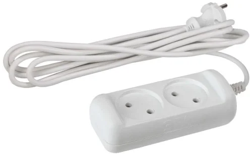 Удлинитель 2х3м без зазeмл.10А IP20 U-2-3m ПВС 2х1 ЭРА 