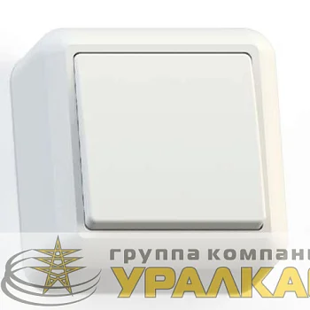 Выключатель 1-кл. ОП Оптима 10А IP20 А110-377 с монтаж. пластиной бел. Кунцево 8000
