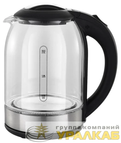Чайник 1.8л. 1800Вт (стекло) черн./серебр. SKG2051 STARWIND 1507375 детальная картинка