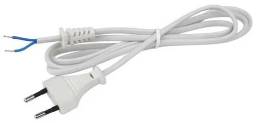 Шнур питания UX-ШВВП-2х0.75-1.8m-W с вилкой б/з ШВВП 2х0.75 1.8м бел. Эра Б0048923 детальная картинка