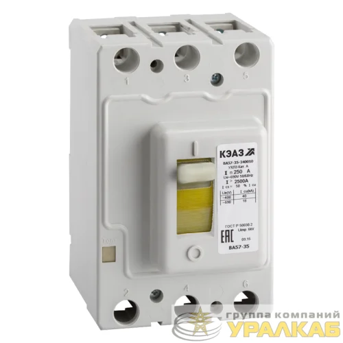 Выключатель автоматический 3п 160А 1600Im 35кА ВА57-35-340010 УХЛ3 690В AC КЭАЗ 