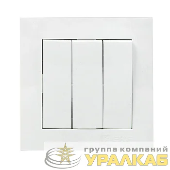 Выключатель 3-кл. СП Валенсия 10А IP20 бел. PROxima EKF EWV10-024-10
