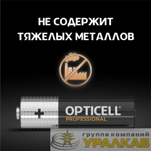 Элемент питания алкалиновый AA/LR6 (блист. 4шт) Professional Opticell 5052001 детальная картинка