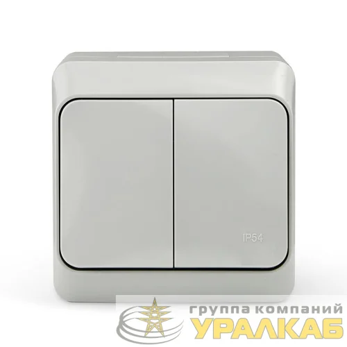 Выключатель 2-кл. ОП Nix 10А IP54 250В сер. TOKOV ELECTRIC TKE-NX-V2-C06-IP54 детальная картинка Выключатель 2-кл. ОП Nix 10А IP54 250В сер. TOKOV ELECTRIC TKE-NX-V2-C06-IP54 детальная картинка