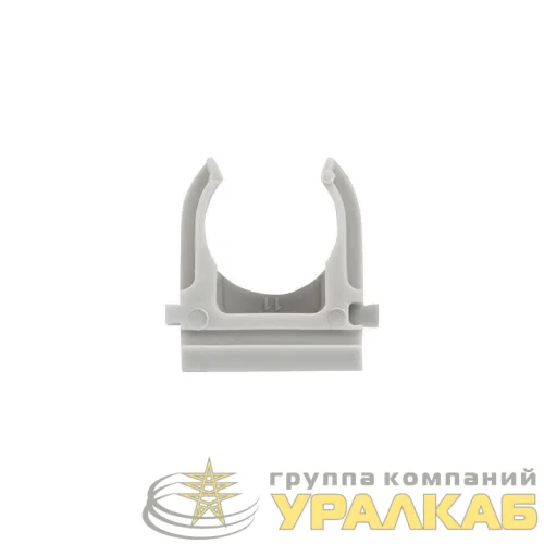 Держатель для труб (клипса) d16мм сер. (уп.100шт) Plast EKF derj-z-16n детальная картинка