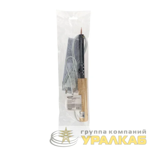 Паяльник ЭПСН 220В 25Вт дерев. ручка ПД Rexant 12-0225 детальная картинка