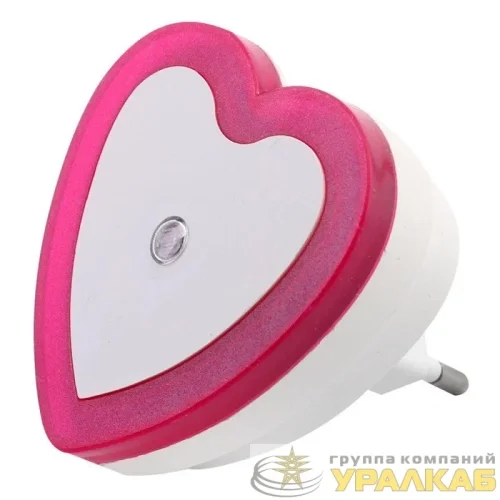 Светильник светодиодный ночник LED "Сердце" с фотосенсором 220В NL-263 Camelion 