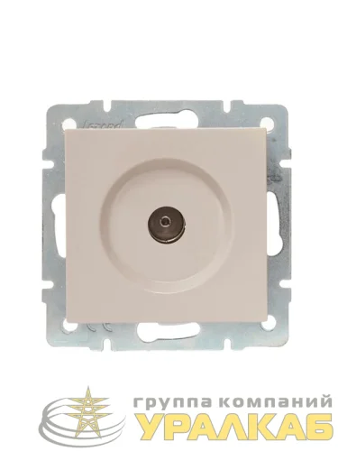 Розетка телевизионная оконечная TV 1-м СП Vesna механизм кремов. LEZARD 