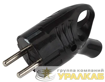 Вилка с заземл. угловая с кольцом 16А черн. Vx4-B ЭРА Б0039677 Вилка с заземл. угловая с кольцом 16А черн. Vx4-B ЭРА Б0039677