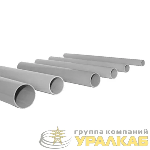 Труба гладкая ПВХ жесткая d20мм сер. (дл.3м) PROxima EKF trg-20-3m детальная картинка