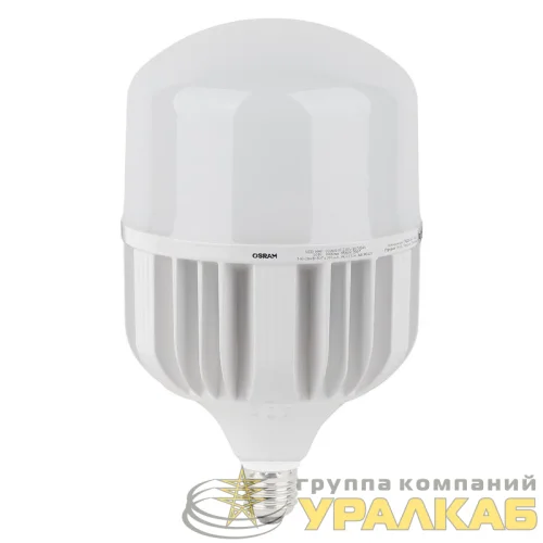Лампа светодиодная высокомощная LED HW 80Вт T матовая 6500К холод. бел. E27 8000лм 140-265В с адаптером E40 угол пучка 200град. PF>/=09 (замена 800Вт) OSRAM 4058075576957 детальная картинка