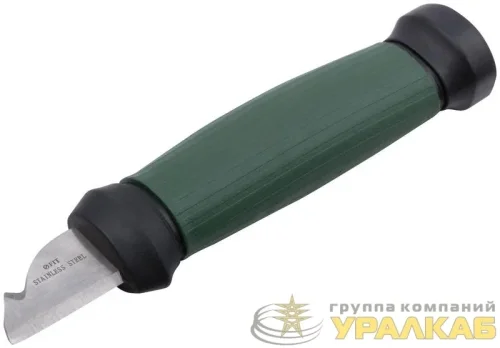 Нож электрика нерж.сталь 2-х сторонняя заточка лезвие 33мм FIT 