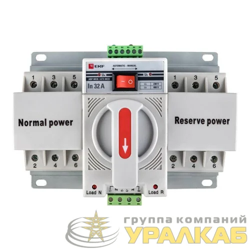 Устройство автоматического ввода резерва АВР 3п C 32А 400В MCB PROxima EKF ats-mcb-32c-3p-pro детальная картинка