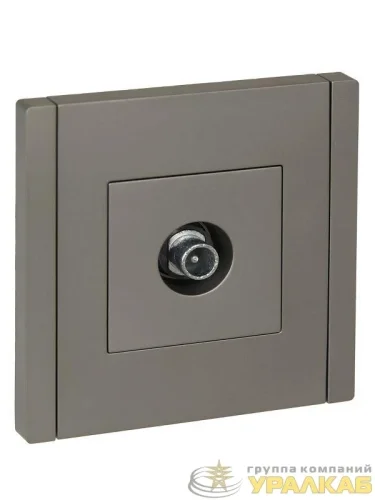 Розетка TV проходная FORTE&PIANO FP529 сталь IEK 