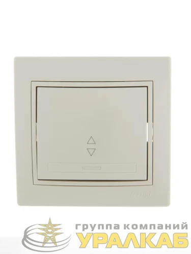 Переключатель проходной 1-кл. СП Mira 10А IP20 со вставкой крем. LEZARD 701-0303-105 детальная картинка