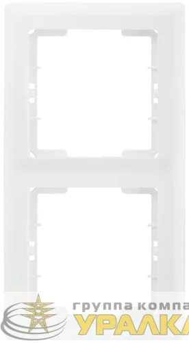 Рамка 2-м BOLERO РВ-2-ББ верт. бел. IEK EMB21-K01 детальная картинка