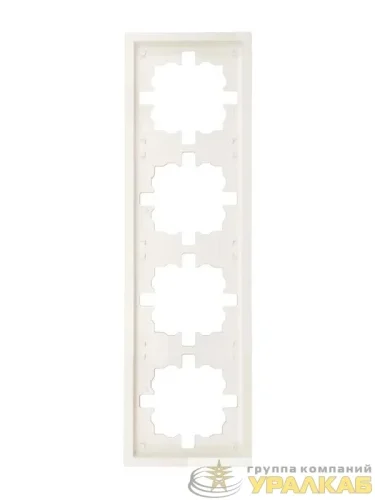 Рамка 4-мест. горизонт. ZIMA слон. кость LEZARD 