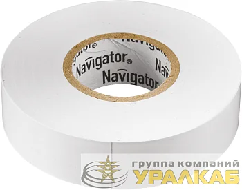 Изолента ПВХ 15мм (рул.20м) бел. NIT-B15-20/WH Navigator 71102