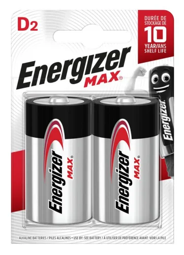 Элемент питания алкалиновый MAX LR20/373 BL2 (блист.2шт) Energizer E302306800 детальная картинка Элемент питания алкалиновый MAX LR20/373 BL2 (блист.2шт) Energizer E302306800 детальная картинка