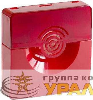 Оповещатель охранно-пожарный комбинированный свето-звуковой ОПОП 124-7 12В корпус красн. Рубеж Rbz-226685