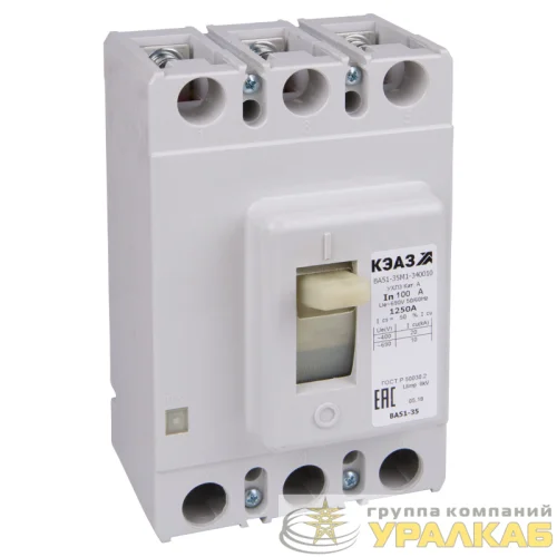 Выключатель автоматический 3п 250А 20кА ВА51-35М2-340010 УХЛ3 690В AC КЭАЗ 