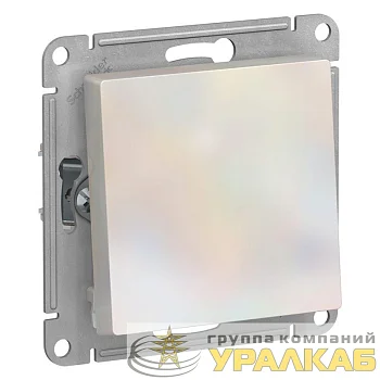 Переключатель проходной 1-кл. СП AtlasDesign 10А IP20 (сх. 6) 10AX механизм жемчуж. SE 