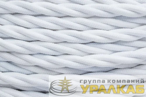 Провод ретро 2х1.5 матов. бел. (уп.50м) Bironi B1-424-71-50 детальная картинка