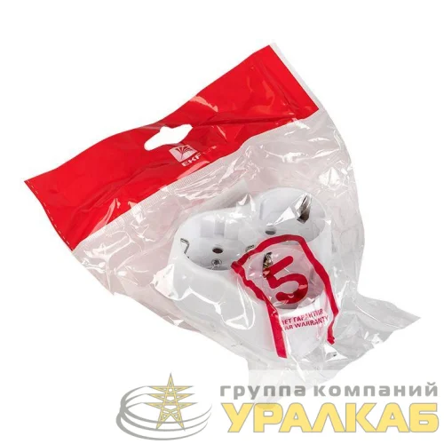 Разветвитель 3-м с заземл. 16А IP20 250В кругл. бел. PROxima EKF ATK16-3 детальная картинка