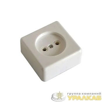 Розетка 1-м ОП 16А IP20 без заземл. бел. БЕЛТИЗ 