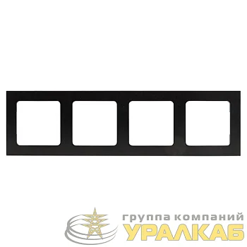 Рамка 4-м Стокгольм металл. черн. PROxima EKF EZM-G-305-10