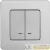 Выключатель 2-кл. Inspiria 10А IP20 250В 10AX с подсветкой/индикацией механизм алюм. IEK 