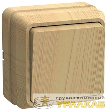Выключатель 1-кл. ОП Октава 10А IP20 ВС20-1-0-ОС сосна IEK EVO10-K03-10-DC