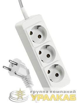 Удлинитель 3х5м с заземл. 10А IP20 ПВС 3х0.75 КОСМОС YKsm5m-3g-Z(10A)P