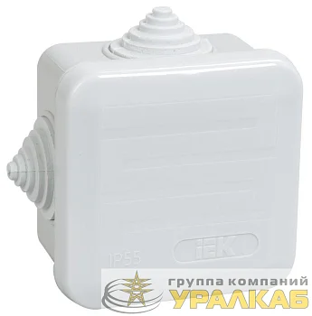 Коробка распаячная ОП 70х70х40 IP44 КМ41236 (4 гермоввода) IEK UKOZ11-070-070-040-K41-44