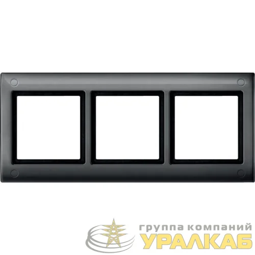 Рамка 3-м Merten с винт. креп. aquadesign SchE MTN401314 детальная картинка