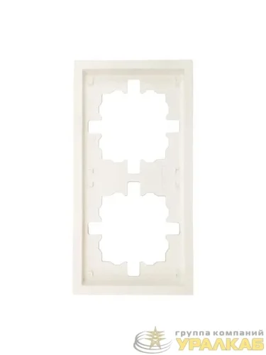 Рамка 2-мест. горизонт. ZIMA слон. кость LEZARD 