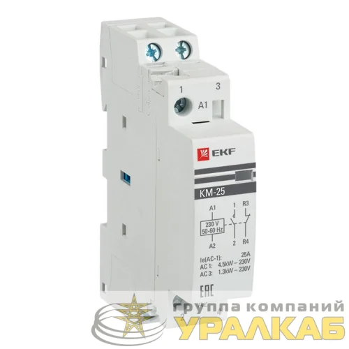 Контактор модульный КМ 25А 2NC (1 мод.) PROxima EKF km-1-25-02 детальная картинка