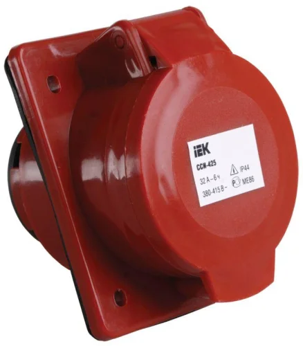 Розетка СП 32А 380В 3P+E+N ССИ-425 IP44 IEK PSR42-032-5 детальная картинка
