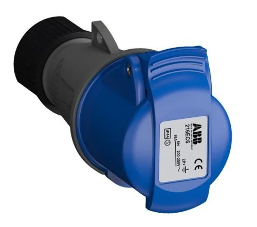 Розетка кабельная 216EC6 Easy&Safe 216EC6 16А 2P+E IP44 6ч ABB 2CMA102003R1000 детальная картинка