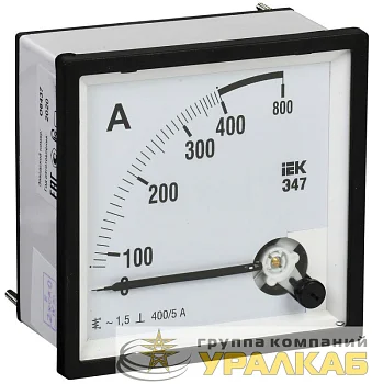 Амперметр Э47 72х72мм 400/5А кл. точн. 1.5 IEK IPA10-6-0400-E