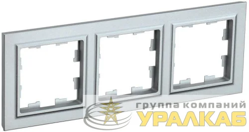 Рамка 3-м BRITE РУ-3-БрА алюм. IEK BR-M32-K47 детальная картинка