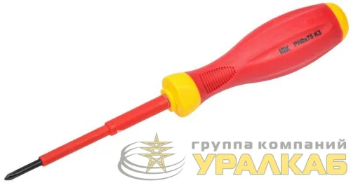 Отвертка диэлектрическая крестовая PH0х75 K3 1000В ARMA2L 3 IEK 