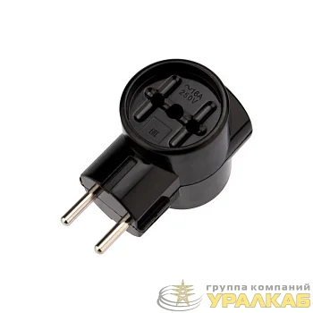 Разветвитель 3-м без заземл. 16А ретро карболит черн. Rexant 11-1082 Разветвитель 3-м без заземл. 16А ретро карболит черн. Rexant 11-1082